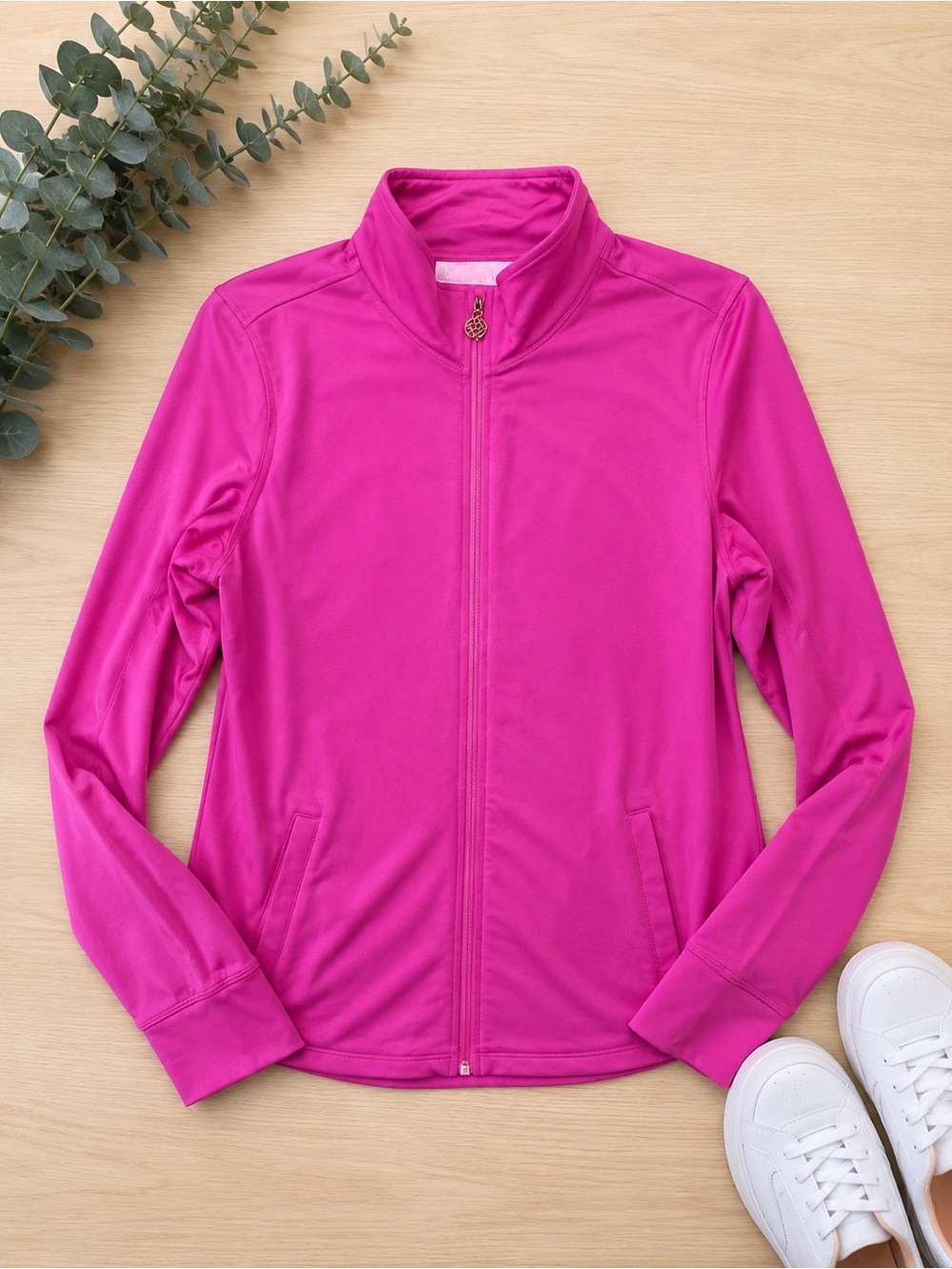 Fuchsia Zip-Front Active Jacket